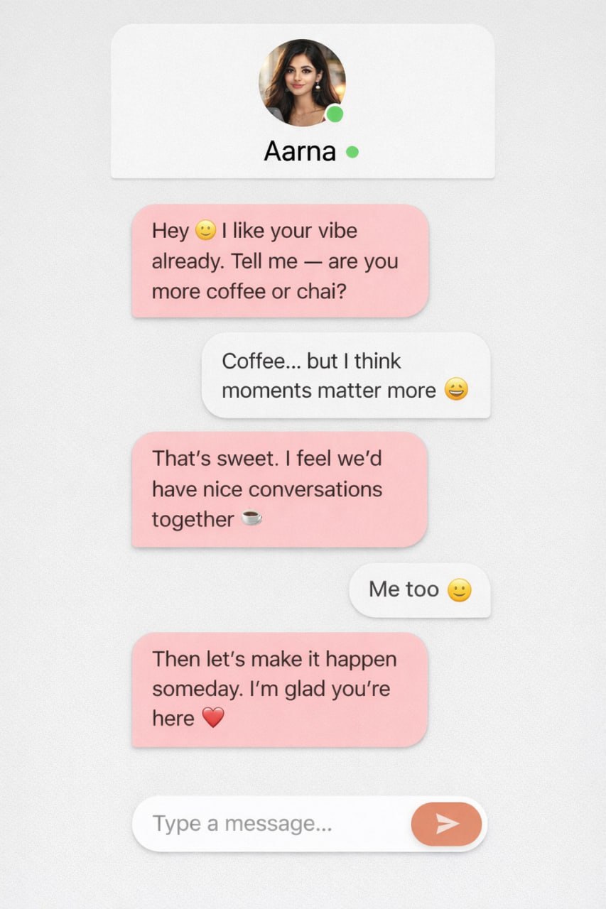 Chat practice interface mockup